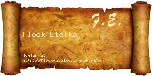Flock Etelka névjegykártya